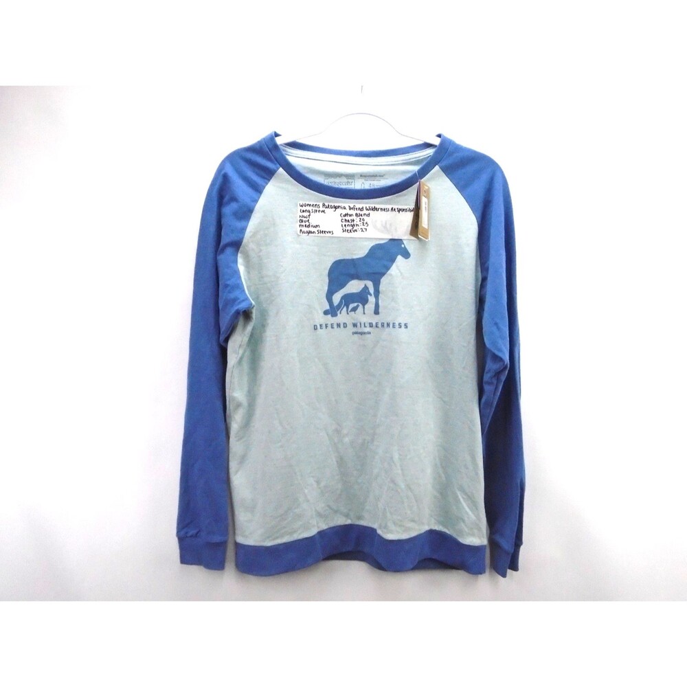 Patagonia Save the Wilderness Women’s M Responsibili-Tee Long Sleeve Shirt NWT